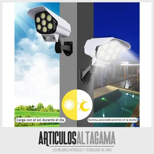 Lampara Solar Tipo Camara con Sensor De