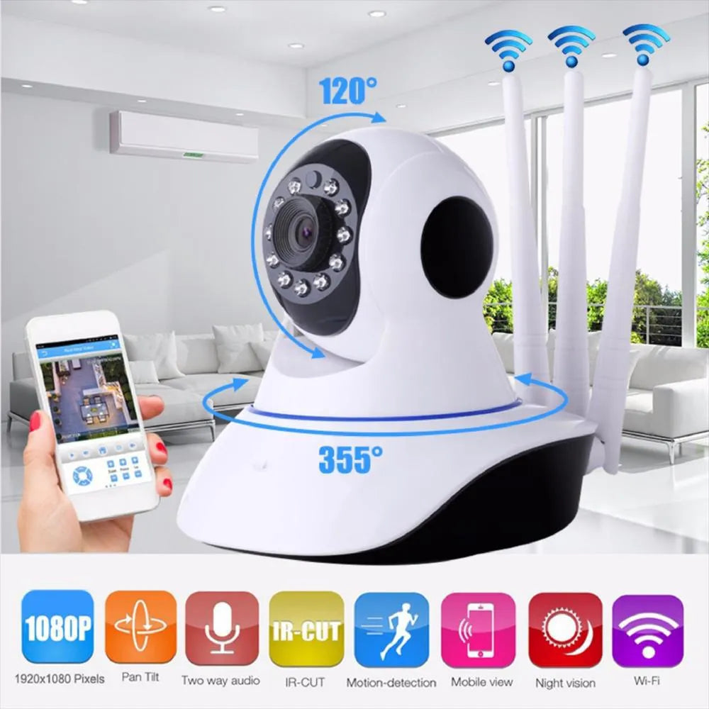 Cámara Robótica De Seguridad Wifi 3 Ant